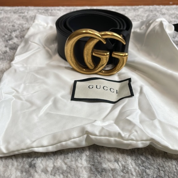 Gucci GG Marmont leather belt with double G buckle main image 6